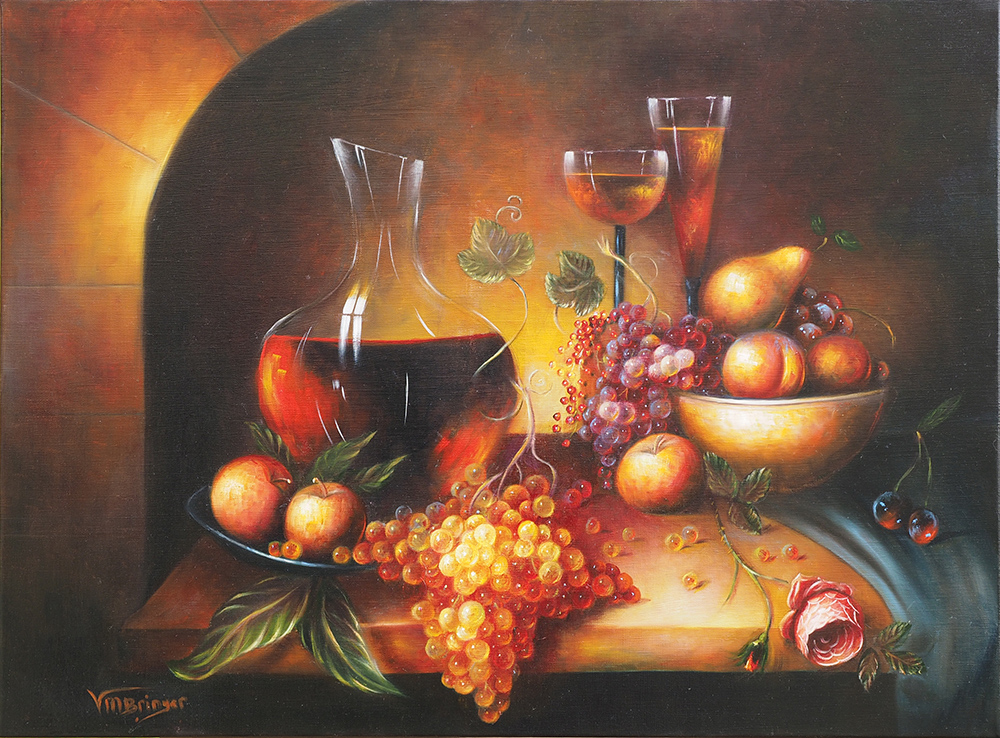 Nature morte au drapé bleu